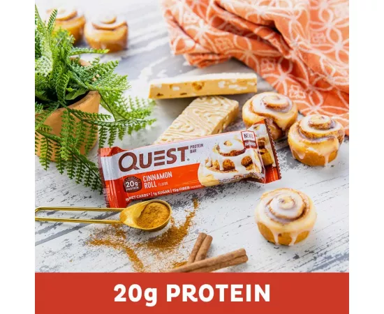 Quest Nutrition Protein Bar Cinnamon Pack of 12