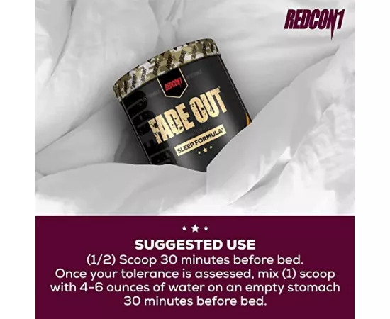 Redcon1- Fade Out Sleep Formula, Melatonin, Chamomile (Black Currant)  30 Servings