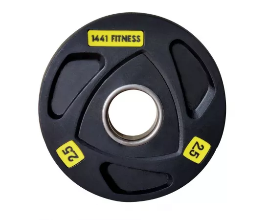 1441 Fitness Black Tri Grip PU Olympic Plates 2.5 kg