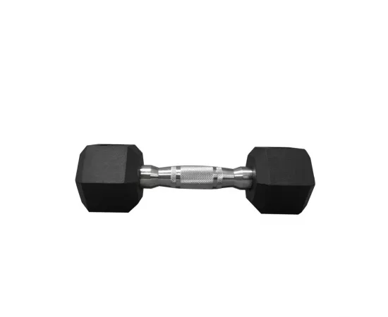 1441 Fitness Rubber Hex Dumbbells (15 Kg) â€“ Solid Cast Iron Core Rubber Coated Head