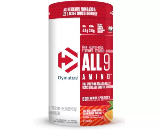 Dymatize All9 Amino, 7.2g of BCAAs, Cranberry, 30 Servings