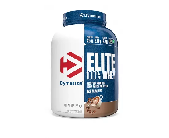 Dymatize, Elite 100% Whey Protein Powder, Cafe Mocha, 5 lb (2.3 kg)