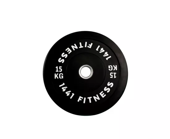 1441 Fitness Olympic Bumper plates for Strength Training - Black (15 Kg)