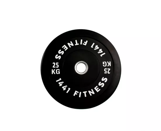 1441 Fitness Olympic Bumper plates for Strength Training - Black (25 Kg)