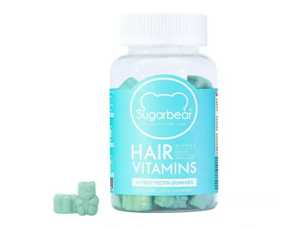 SugarBear Hair Vitamins Vegan Gummy 60's (1 Month Supply)