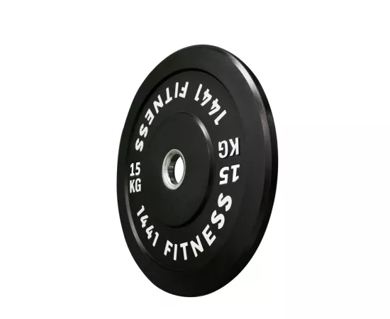 1441 Fitness Olympic Bumper plates for Strength Training - Black (15 Kg)