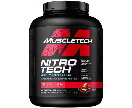 Muscletech Nitro Tech Whey Protein Milk Chocolate 4 lbs (1.81 kg)