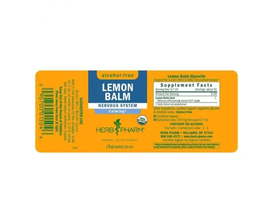 Herb Pharm Lemon Balm Glycerite 1 Oz