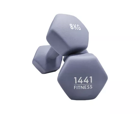 1441 Fitness Neoprene Hex Dumbbells 8 kg Sold in Pair (2 Pcs)