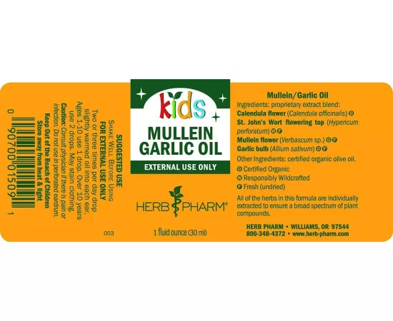 Herb Pharm Kids Ear Oil Mullein/Garlic 1 OZ
