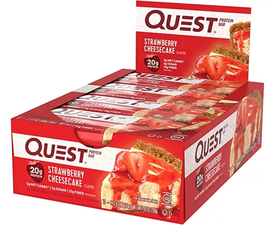 Quest Nutrition Protein Bar Strawberry Cheesecake Pack of 12