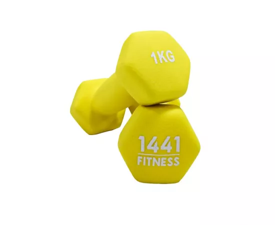 1441 Fitness Neoprene Hex Dumbbells 1 kg Sold in Pair (2 Pcs)