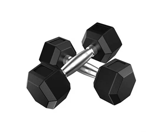 1441 Fitness Rubber Hex Dumbbells - 35 lbs