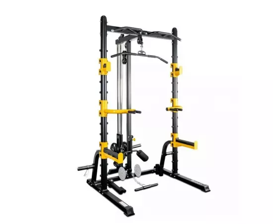 Combo Offer Squat Rack + 7 ft Bar and Plates 80 Kg Set with BH Fitness Adjustable Bench