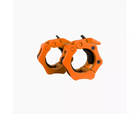 مشبك عصا رفع الأثقال بنظام ABS للإقفال - لون البرتقال ( تباع في أزواج)