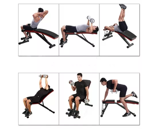 1441 Fitness Adjustable Sit up Bench with Six Level of Adjustment - B007