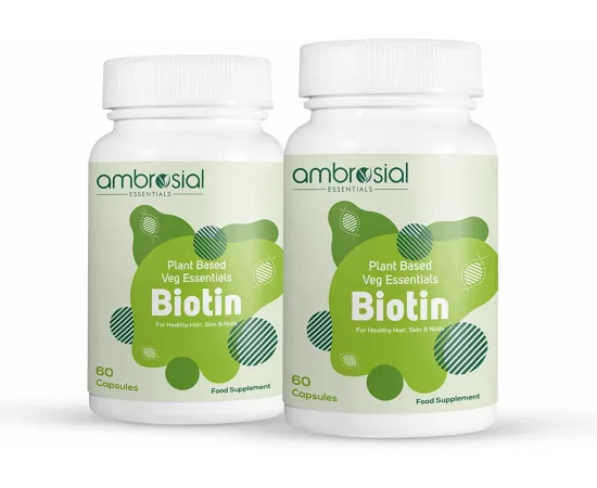 Ambrosial Biotin Hair Growth Supplement 2500 MCG Serving 2 Pack