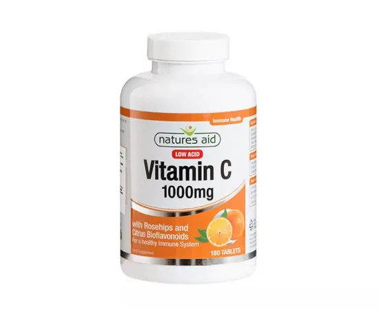Natures Aid Vitamin C Low Acid 1000 mg Tablets 180's