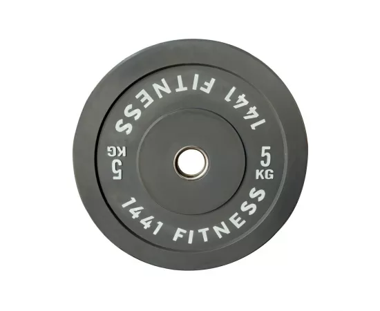 1441 Fitness 7 Ft Olympic Bar with Color Bumper Plates - 80 Kg Set