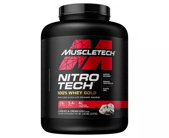 Muscletech Nitro Tech Whey Gold Cookies and Cream 5 lbs (2.27 kg)