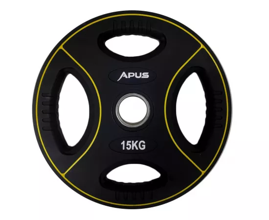 Apus Premium Olympic Rubber Weight Plates - 15 Kg
