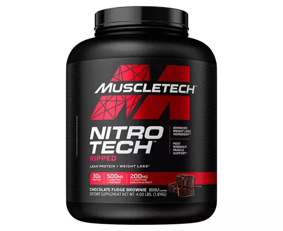 MuscleTech Nitro Tech Ripped Lean Protein Chocolate Fudge Brownie 4 lbs (1.81 kg)