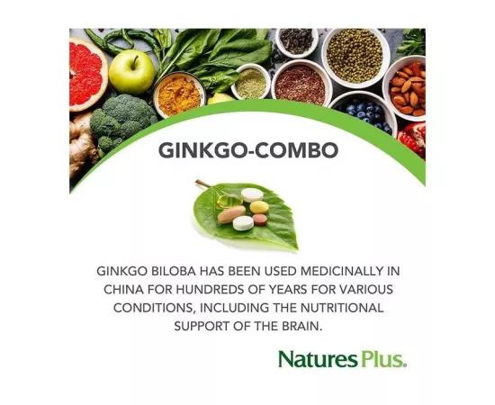 Natures Plus Ginkgo Combo Vegetarian Capsules 90's