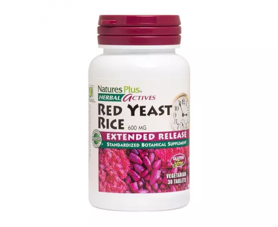 Natures Plus Herbal Actives Red Yeast Rice 600 mg 1.7% 30's