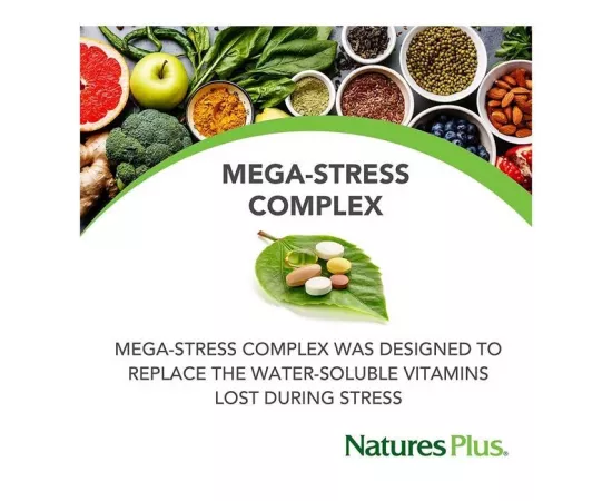 Natures Plus Mega Stress Complex Sustained Release 90 Tablets