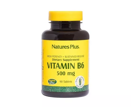 Natures Plus Vitamin B 6 500 Mg Sustained Release 90 Tablets