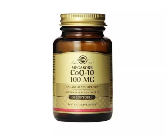  أقراص CoQ 10 الهلامية بتركيز 100 مللي جرام من سولجار 60