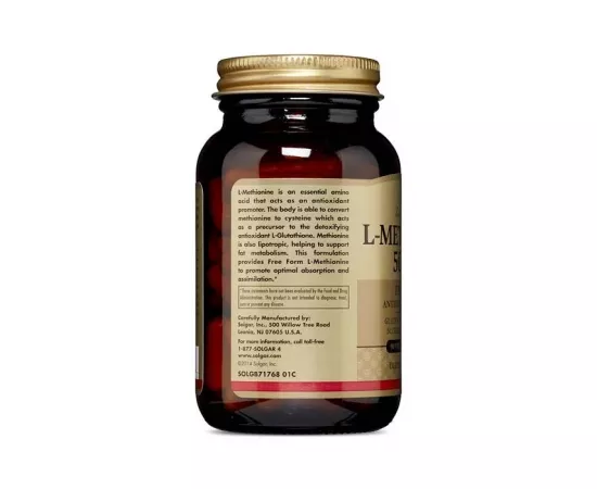 Solgar L-Methionine 500 mg Vegetable Capsules 90's