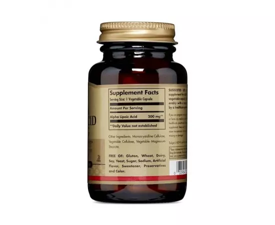 Solgar Alpha Lipoic Acid 200 mg Vegetable Capsule 50's