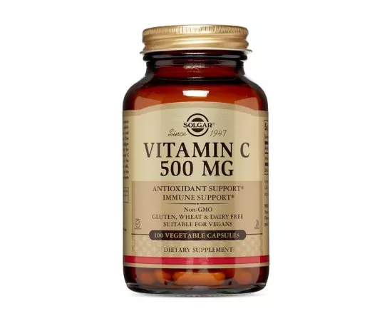 Solgar Vitamin C  Vegetable 500 mg Capsule 100's