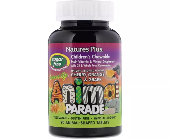 Natures Plus Animal Parade Sugar Free Multi Assorted Tablet 90's