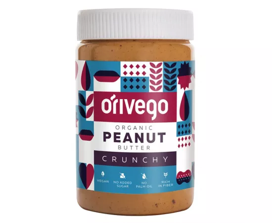 Orivego Crunchy Organic Peanut Butter 190g