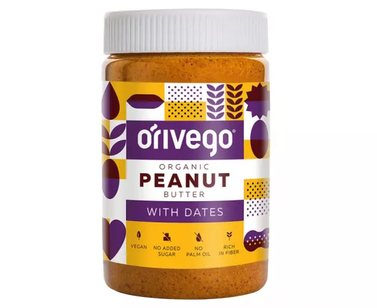 Organic Smooth Peanut Butter With Dates 190g