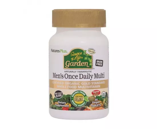 Natures Plus Source Of Life Garden Organic Men's Daily Tablet 30's