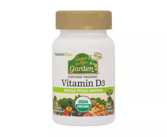 Natures Plus Source Of Life Garden Vitamin D3 5000 Iu Vegetable capsule 60's