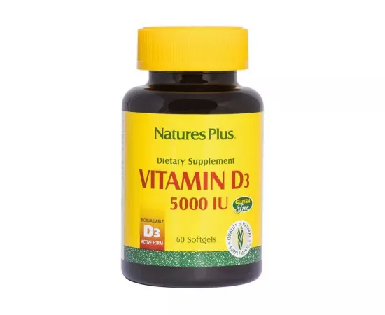 Natures Plus Vitamin D3 5000 IU Softgels 60's