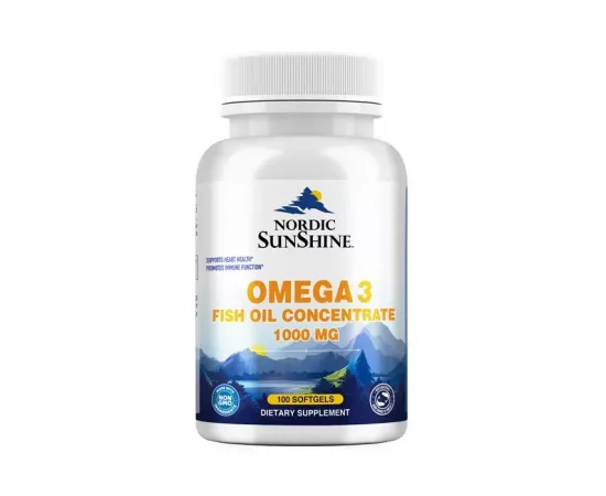 Nordic Sunshine Omega 3 Fish Oil Concentrate 1000 mg Softgels 100's