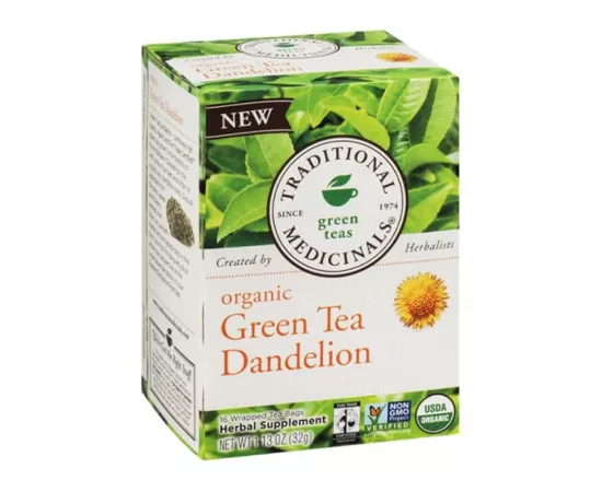 Traditional Medicinals Green Tea Dandelion 16 Tea Bags