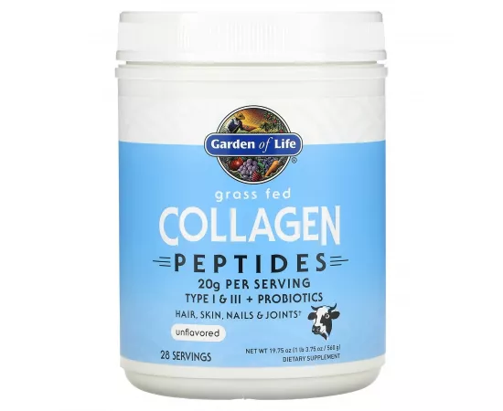 Garden of Life Grass Fed Collagen Peptides Unflavored 560 g Powder