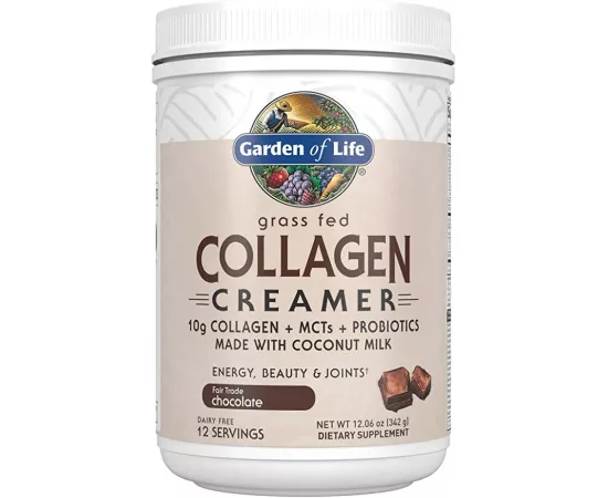 كريمر الكولاجين  -تغذية نباتية- بنكهة الشوكولاتة من جاردن أوف لايف   12.06 أوقية (342 جرام)