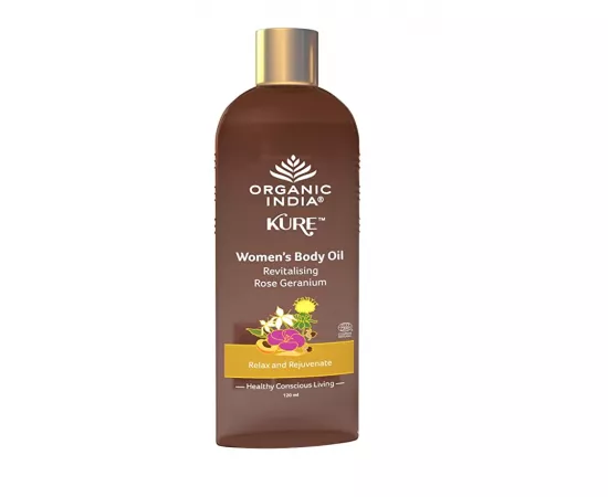 Organic India Kure Women's Body Oil Rose Geranium 120 ml