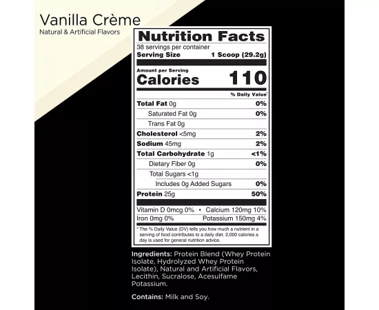 R1 Protein 38 Servings Vanilla Crème 2.42 Lb