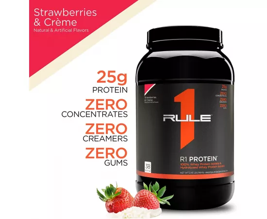 R1 Protein 38 Serv Strawberry & Crème 2.42Lb