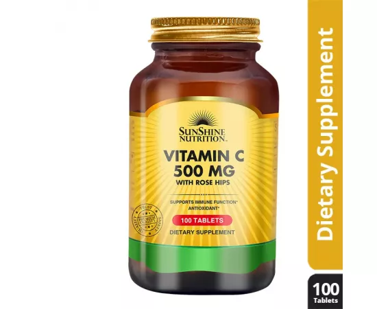 Sunshine Nutrition Vitamin C 500 mg With Rosehips Tablet 100's