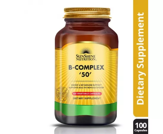 Sunshine Nutrition B-Complex 50 Vegetable Capsules 100's