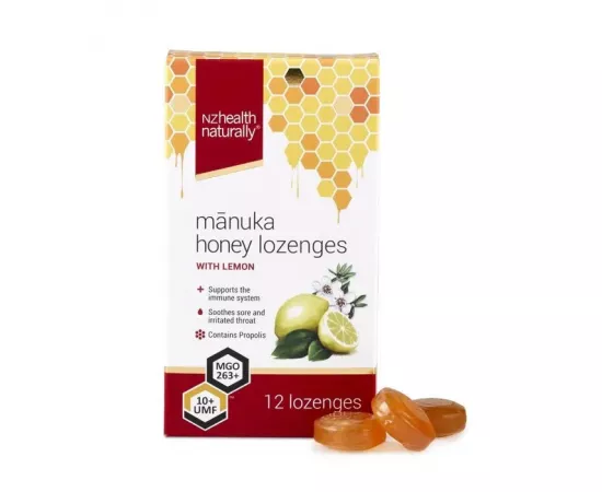 Nz Health Umf 10+ Manuka Lozenges -Lemon 12's